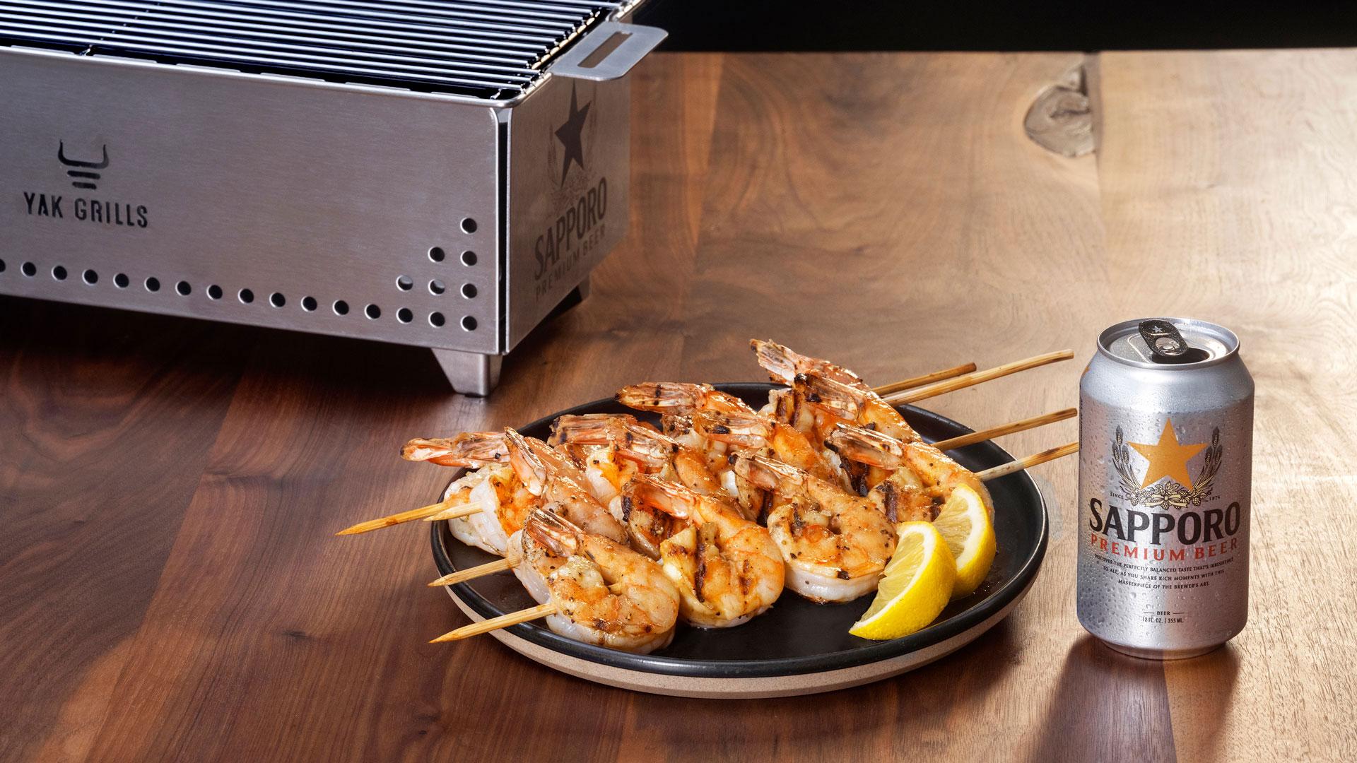 ROBATA GRILLED SHRIMP WITH WASABI SOY BUTTER