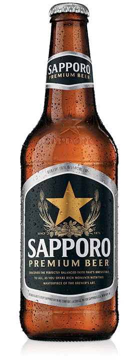 Sapporo premium beer is available in 16oz bottles