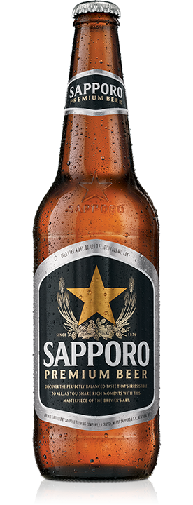 Sapporo premium beer is available in 20.3oz bottles