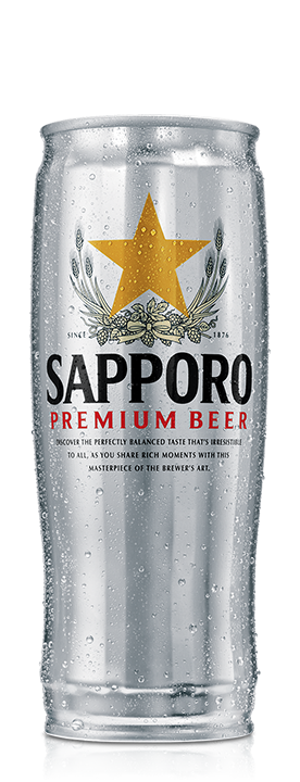 Sapporo premium beer is available in 22oz cans