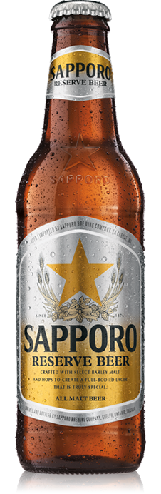 Sapporo Reserve Beer is available in 12oz bottles